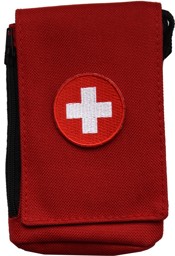 Bild von S Schweizer Kreuz Handytasche mit Aufnäher S rot